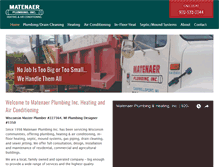 Tablet Screenshot of matenaerplumbing.com